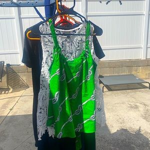 Bright green tank top